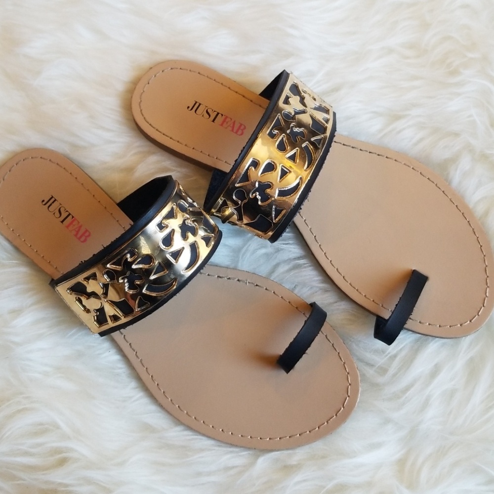 Gold strap Sandal
